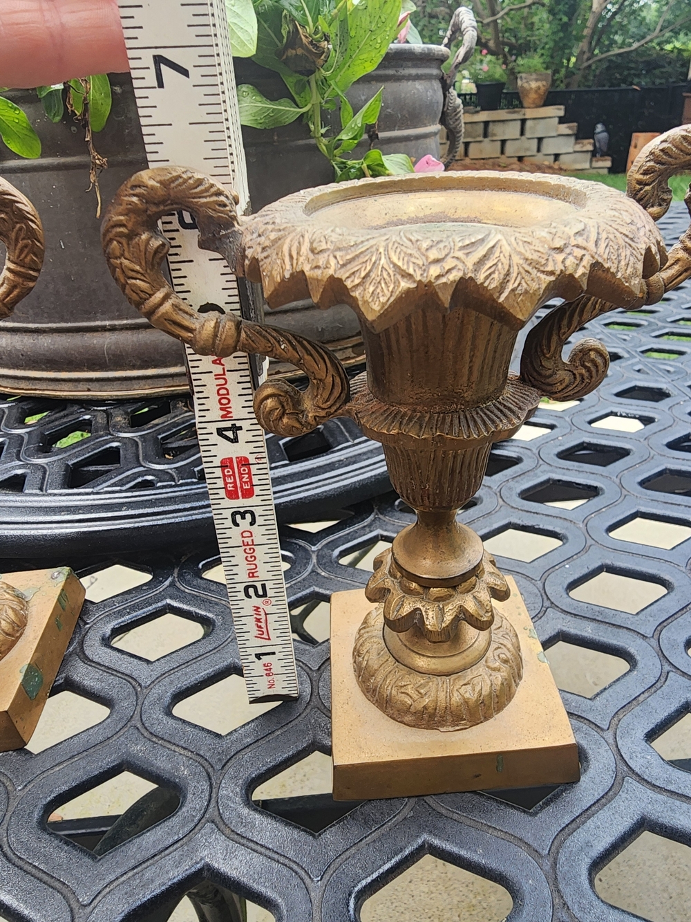 Ornate Gold Decorative Urn Candle Holders - Classic Home Accents - Picture 5 of 5